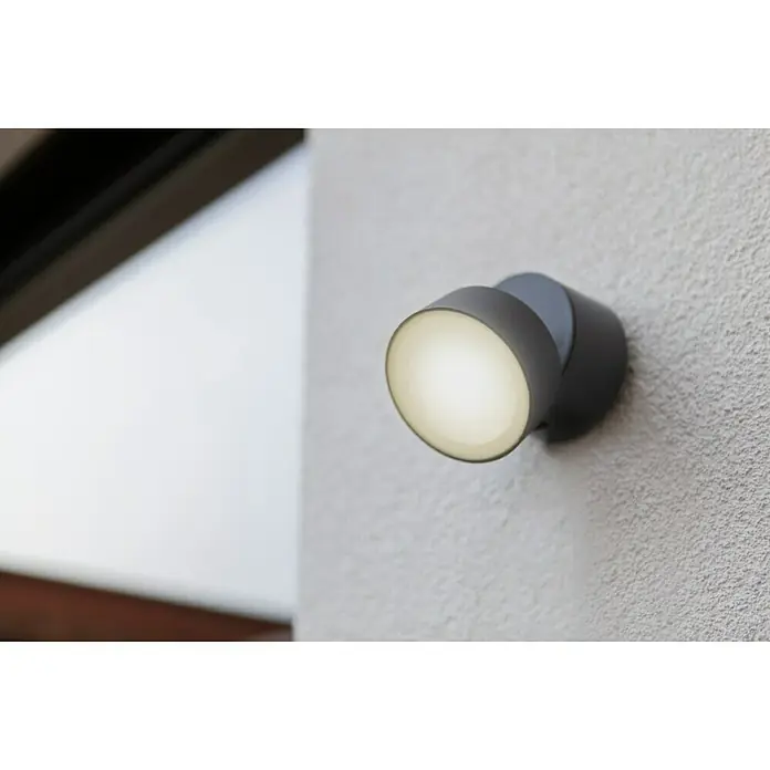 Lutec Aplique exterior LED Trumpet - 8 W, Antracita - Foto ambiente
