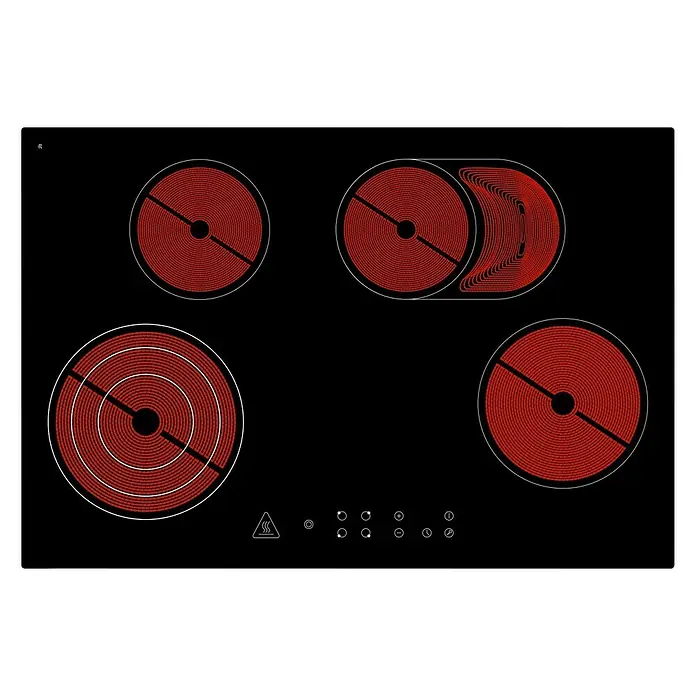 Respekta Einbauherd-Set Digiset 8 GPP + 7700 - Anzahl Beheizungsarten: 9 Stk., Edelstahl/Schwarz