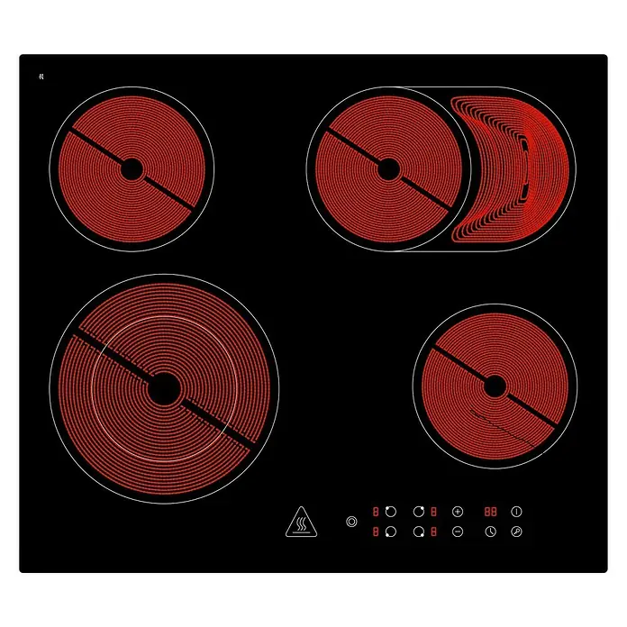 Respekta Einbauherd-Set Pyroset 9 + 5500 - Anzahl Beheizungsarten: 10 Stk., Edelstahl/Schwarz
