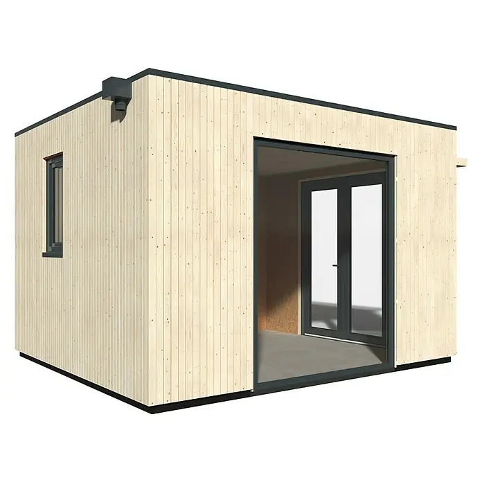Décor et Jardin Caseta de jardín Studio Como - B x T: 361 x 364 cm, 11,22 m² - Vista de perfil izquierdo