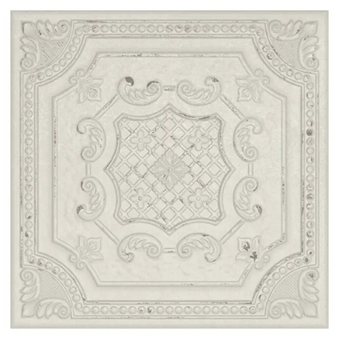 Wandfliese Luxus White Tin - 20,1 x 20,1 cm, Weiß, Matt - Vorderansicht