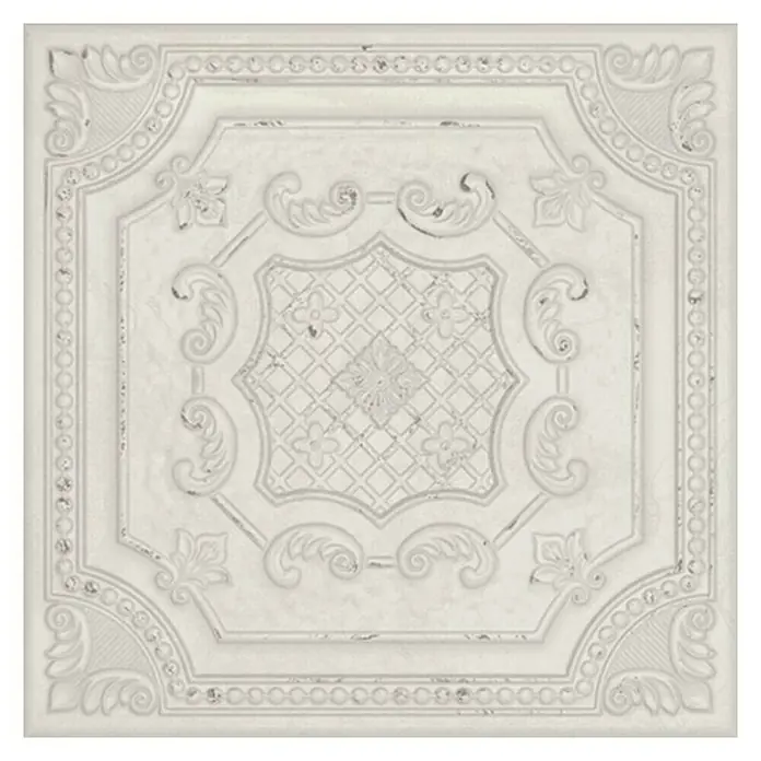 Wandfliese Luxus White Tin - 20,1 x 20,1 cm, Weiß, Matt - Vorderansicht