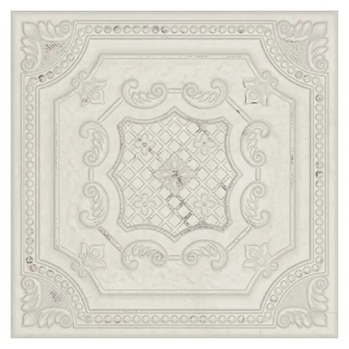 Wandfliese Luxus White Tin - 20,1 x 20,1 cm, Weiß, Matt - Vorderansicht