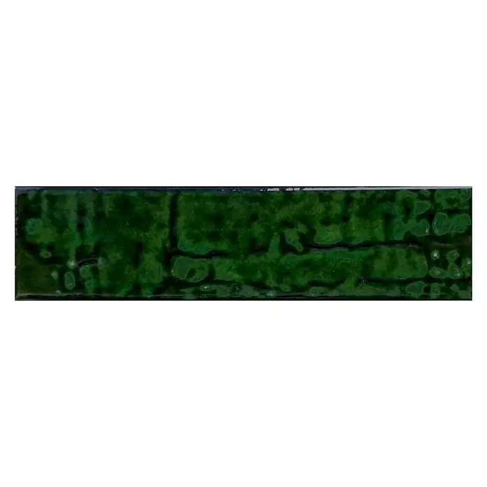 Wandfliese Raku Jade - 7,5 x 30 cm, Grün, Glänzend - Vorderansicht