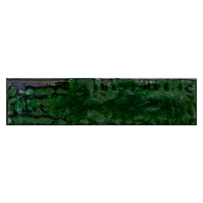 Wandfliese Raku Jade - 7,5 x 30 cm, Grün, Glänzend - Vorderansicht