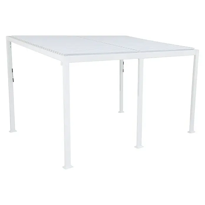 Sunfun Paviljon od aluminija Cipar - D x Š: 300 x 300 cm, Bijele boje - Dijagonalni pogled