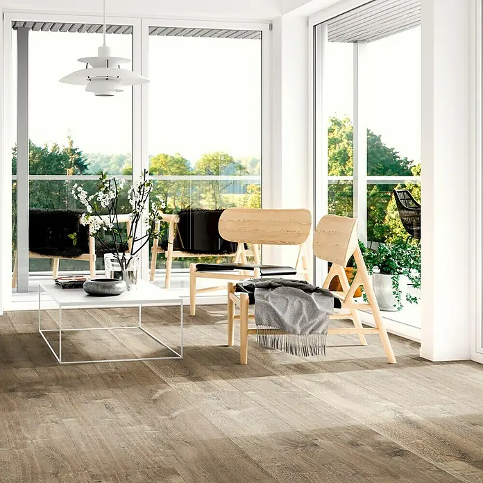 Fertigparkett Eiche Merkur - 2.195 x 235 x 14 mm, Landhausdiele - Stimmungsaufnahme