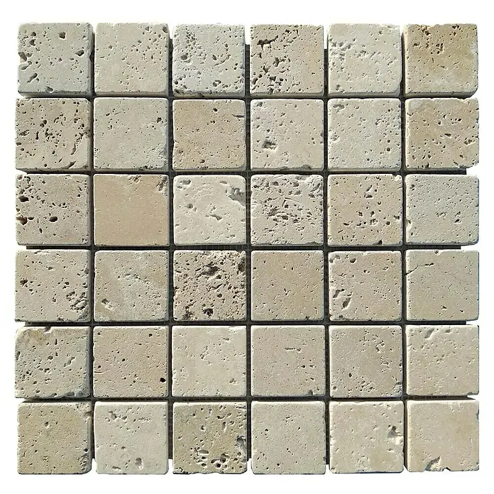 Baldosa de mosaico Travertino 4,8 - 30 x 30 cm, Crema