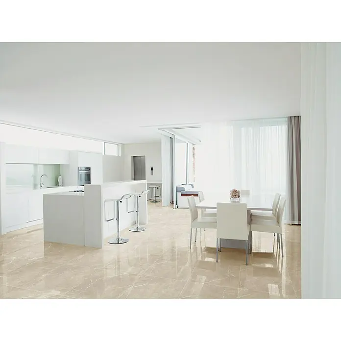 BHS Showroom Pavimento porcelánico Smart - 60 x 60 cm, Arena, Rectificado, Marmolado