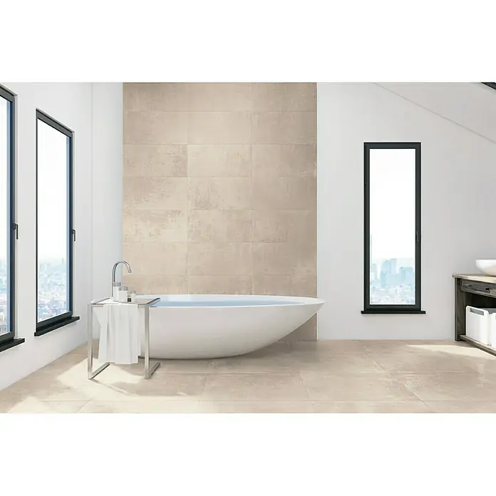 BHS Showroom Pavimento porcelánico Icon - 71 x 71 cm, Grigio, Rectificado, Efecto cemento