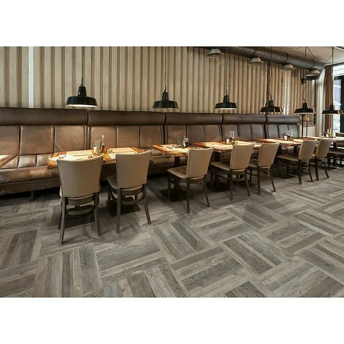 BHS Showroom Pavimento porcelánico Wowood Olive - 60 x 60 cm, Oliva, Rectificado, Estilo madera