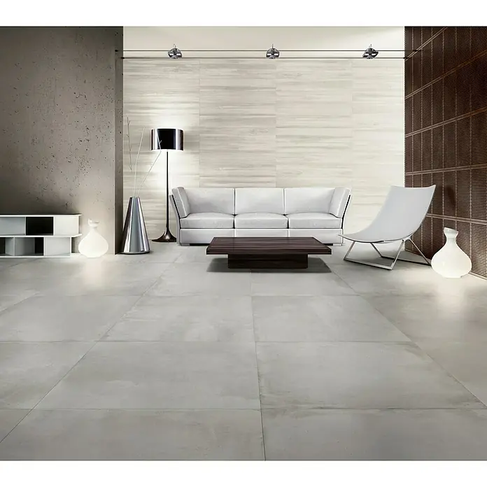 BHS Showroom Pavimento porcelánico X Betton - 80 x 80 cm, Gris, Rectificado, Efecto cemento