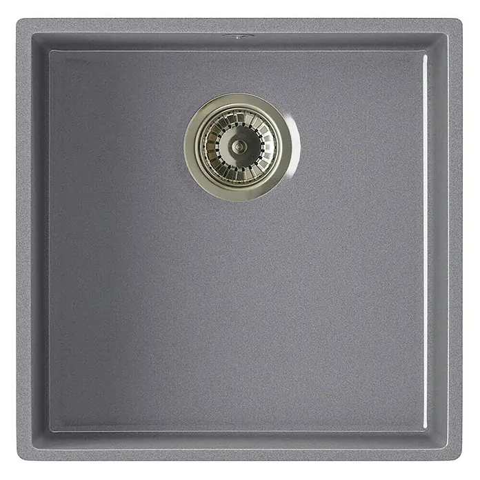 Atron Fregadero encastrable Bremen - 43,6 x 43,6 cm, 1 cubeta, Acrílico, Metal, Brillante