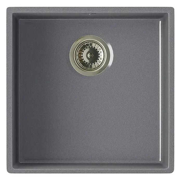 Atron Fregadero encastrable Bremen - 43,6 x 43,6 cm, 1 cubeta, Acrílico, Metal, Mate