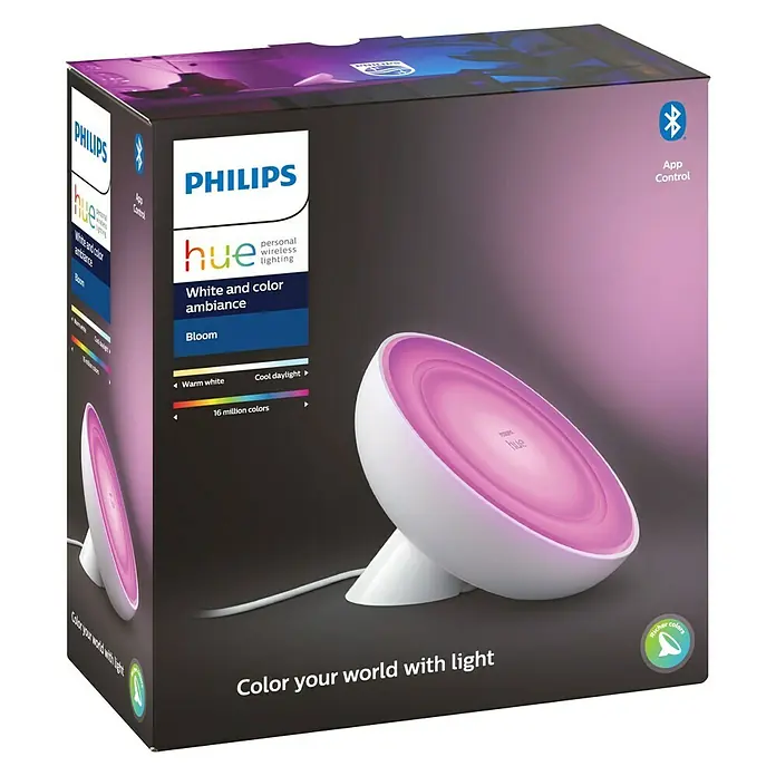 Philips Hue LED-Tischleuchte Bloom - 7,2 W, Weiß, Höhe: 10,1 cm - Vorderansicht