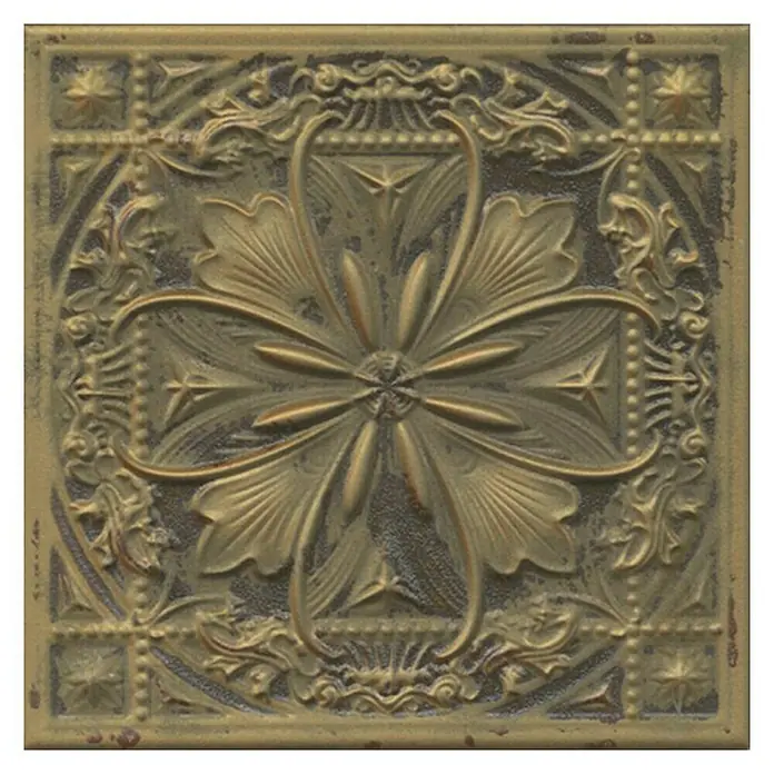 Wandfliese Luxus Copper Tin - 20,1 x 20,1 cm, Kupfer, Matt - Vorderansicht