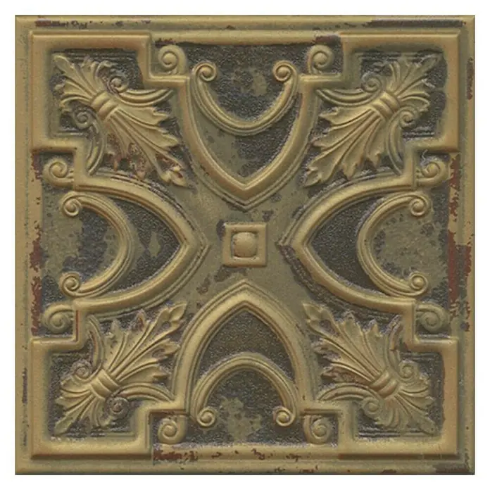 Wandfliese Luxus Copper Tin - 20,1 x 20,1 cm, Kupfer, Matt - Vorderansicht
