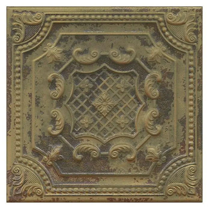 Wandfliese Luxus Copper Tin - 20,1 x 20,1 cm, Kupfer, Matt - Vorderansicht
