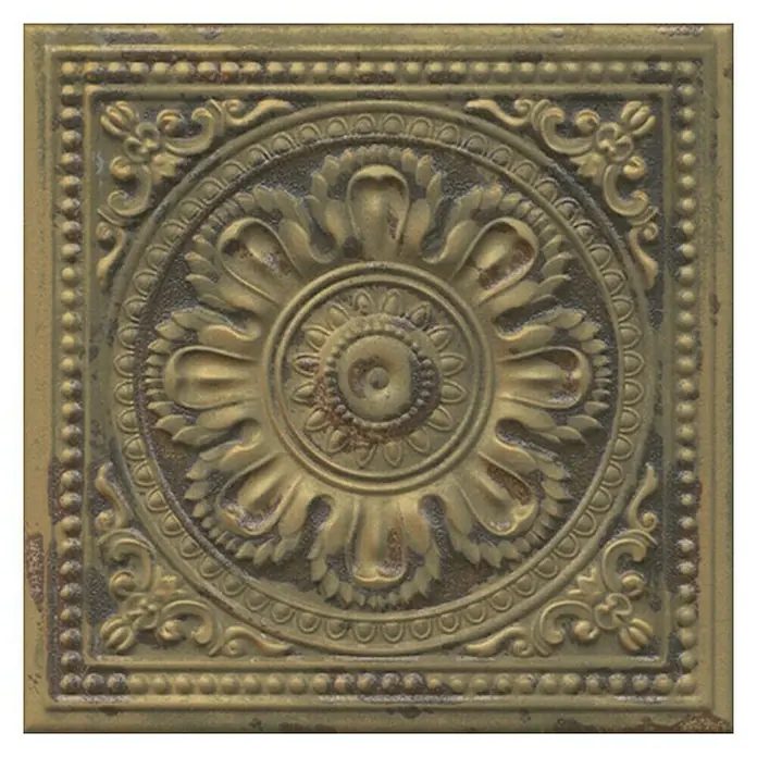 Wandfliese Luxus Copper Tin - 20,1 x 20,1 cm, Kupfer, Matt - Vorderansicht