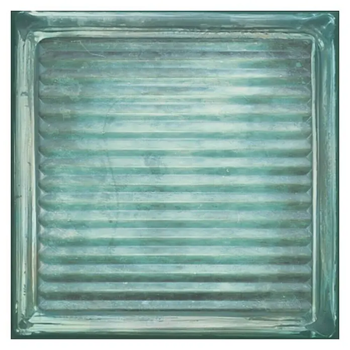 Wandfliese Cristal Blue Brick - 20,1 x 20,1 cm, Blau, Glänzend - Vorderansicht