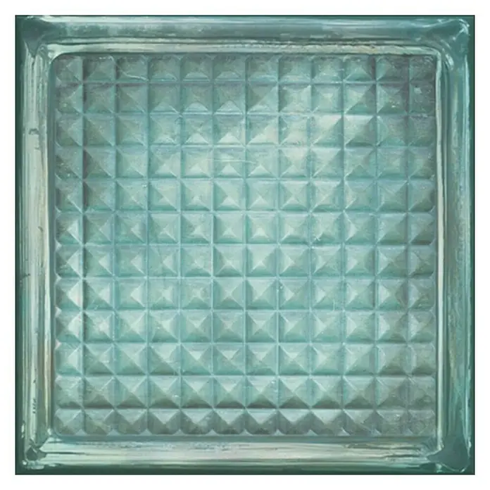 Wandfliese Cristal Blue Brick - 20,1 x 20,1 cm, Blau, Glänzend - Vorderansicht