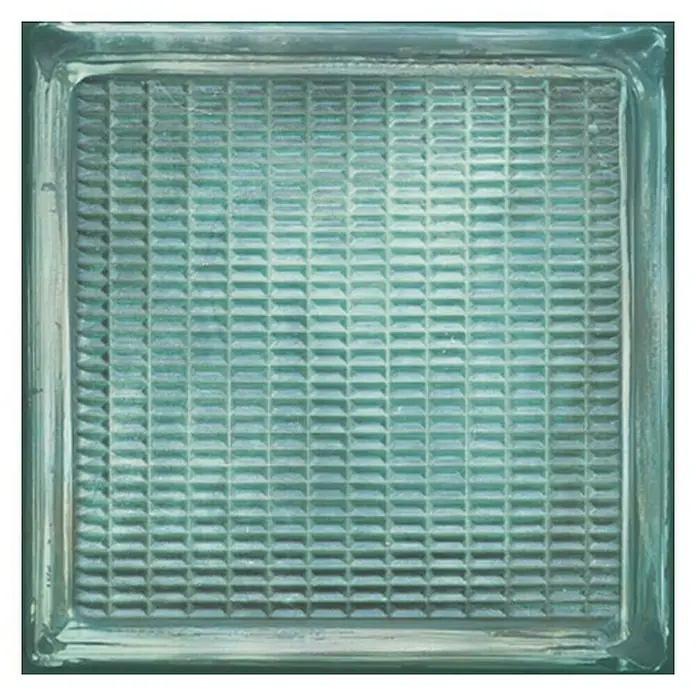 Wandfliese Cristal Blue Brick - 20,1 x 20,1 cm, Blau, Glänzend - Vorderansicht