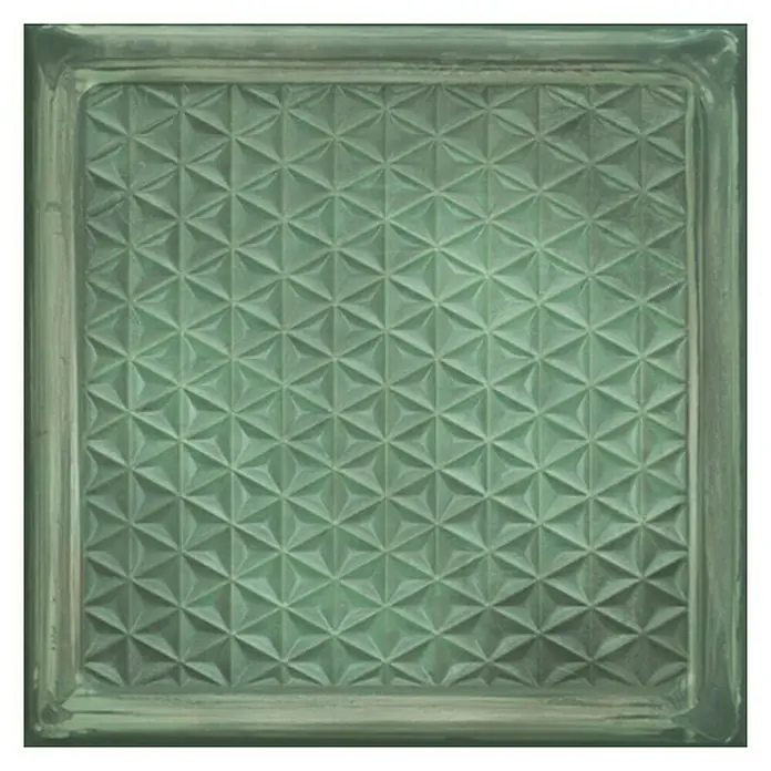 Wandfliese Cristal Green Brick - 20,1 x 20,1 cm, Grün, Glänzend - Vorderansicht