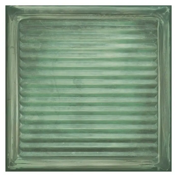 Wandfliese Cristal Green Brick - 20,1 x 20,1 cm, Grün, Glänzend - Vorderansicht