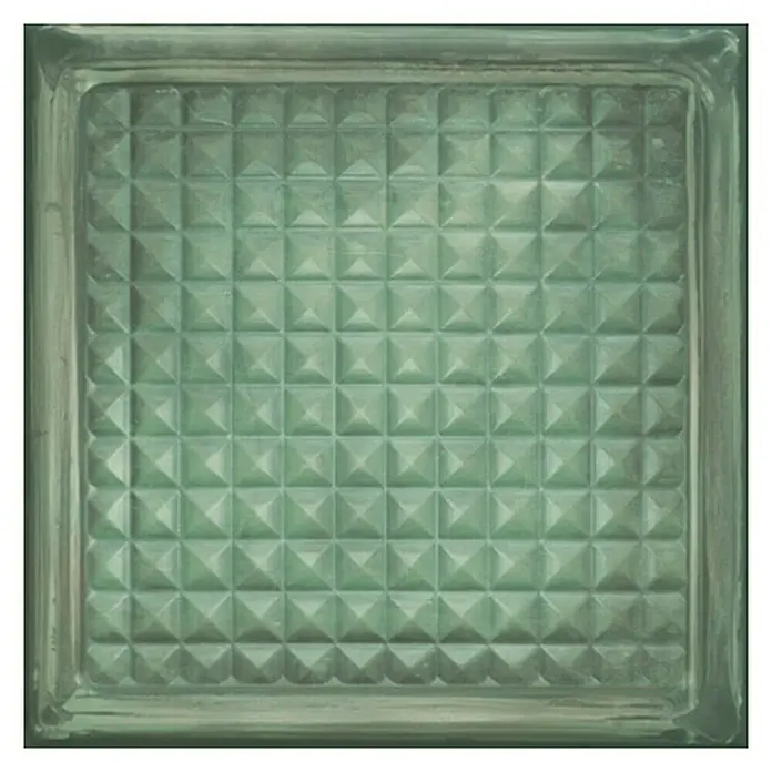 Wandfliese Cristal Green Brick - 20,1 x 20,1 cm, Grün, Glänzend - Vorderansicht