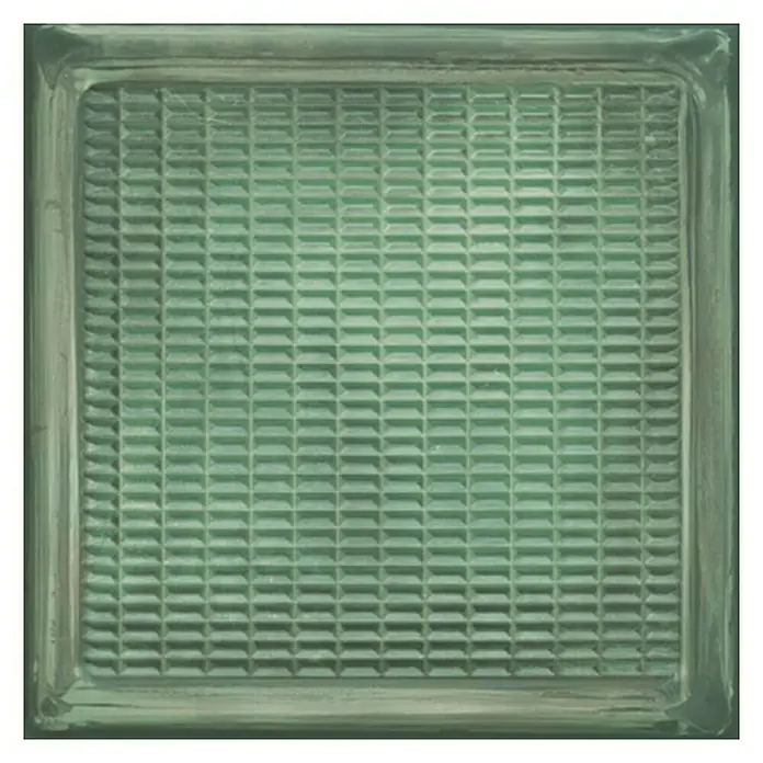 Wandfliese Cristal Green Brick - 20,1 x 20,1 cm, Grün, Glänzend - Vorderansicht