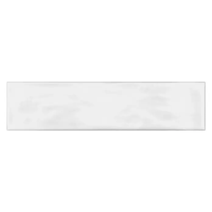 Wandfliese Raku White - 7,5 x 30 cm, Weiß, Matt - Vorderansicht
