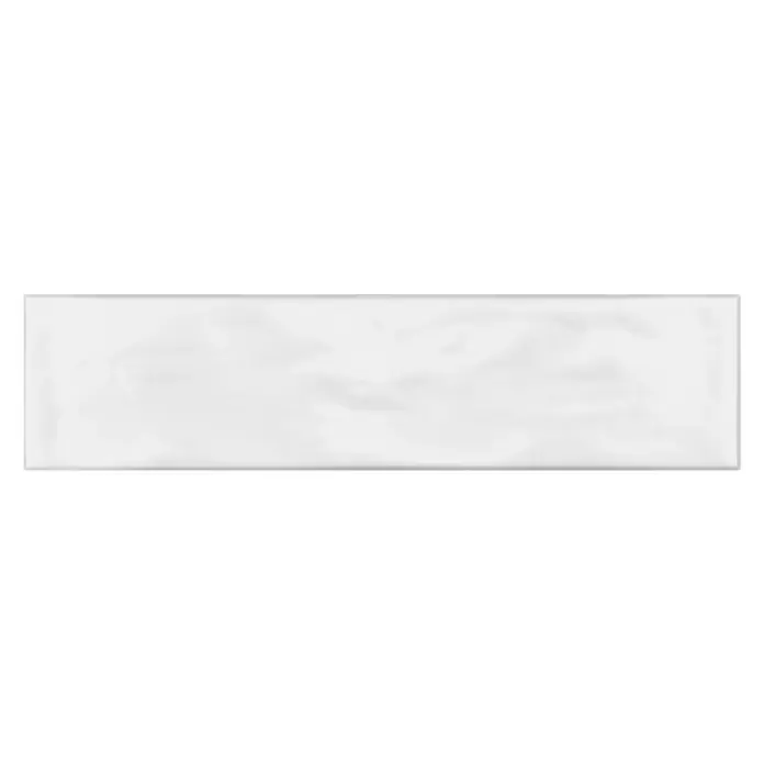Wandfliese Raku White - 7,5 x 30 cm, Weiß, Matt - Vorderansicht