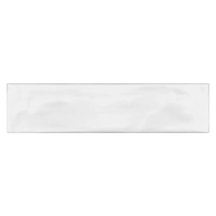 Wandfliese Raku White - 7,5 x 30 cm, Weiß, Matt - Vorderansicht