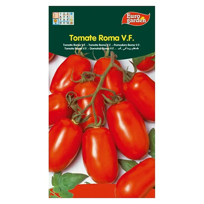Euro Garden Semillas de vegetales Tomate Roma - Cosecha: Junio