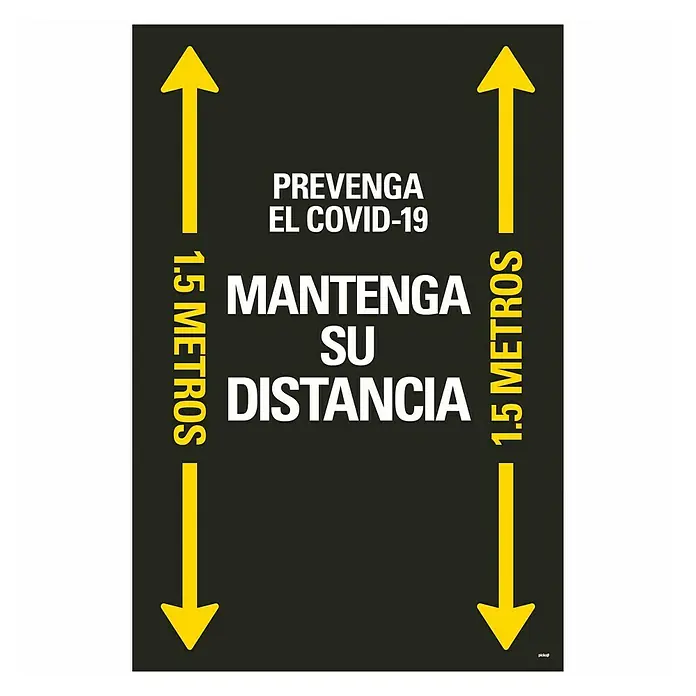 Pickup Etiqueta adhesiva - Motivo: Por favor, manténgase a 1,5 m de distancia, Negro, Altura: 900 mm