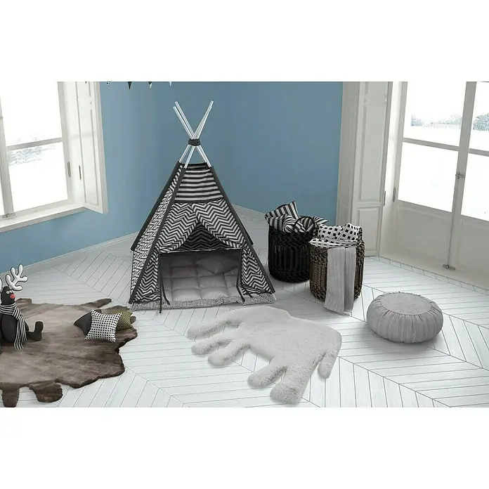 Kayoom Kids Deko-Kunstfell Elefant - Grau/Blau, 90 x 60 cm, 100 % Polyester - Stimmungsaufnahme