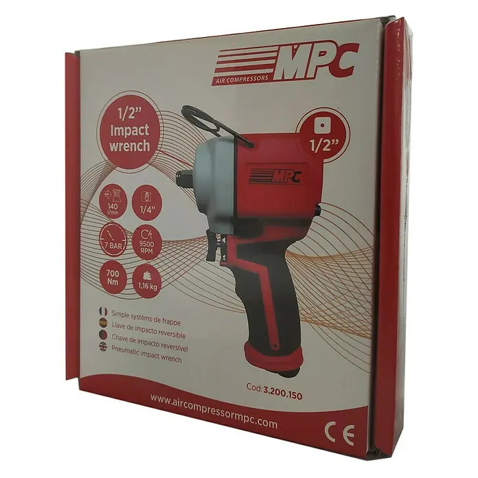 MPC Atornillador neumático Composite Compacta Mini - Presión de funcionamiento: 7 bar