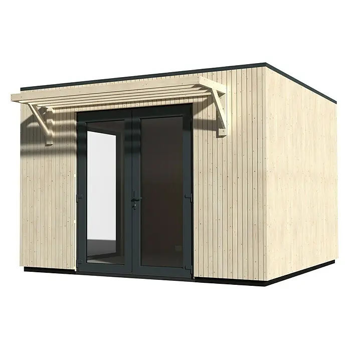 Décor et Jardin Caseta de jardín Studio Como - B x T: 361 x 364 cm, 11,22 m² - Vista frontal