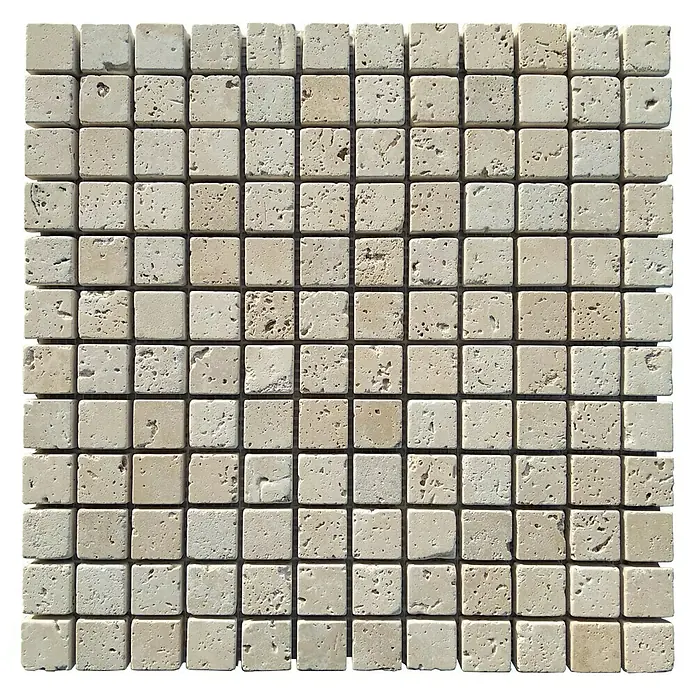 Baldosa de mosaico Travertino 2,3 - 30 x 30 cm, Crema
