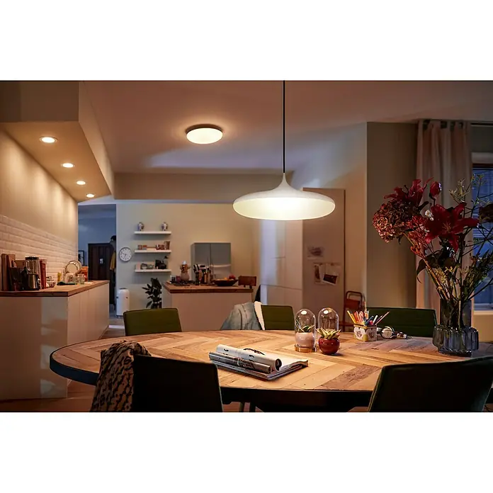 Philips Hue LED-Pendelleuchte Cher - 39 W, Weiß, Neutralweiß, Höhe: 175 cm - Stimmungsaufnahme