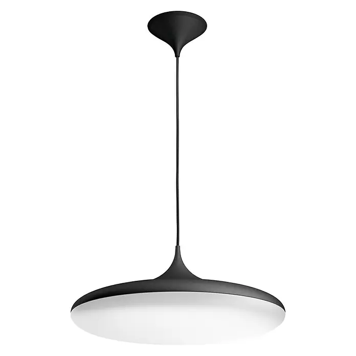 Philips Hue LED-Pendelleuchte Cher - 33 W, Schwarz, Neutralweiß, Höhe: 175 cm - Vorderansicht