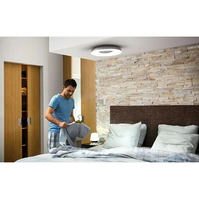 Philips Hue Plafón redondo LED Still - 22 W, Ø x Al: 39,1 x 7,1 cm, Negro - Foto ambiente