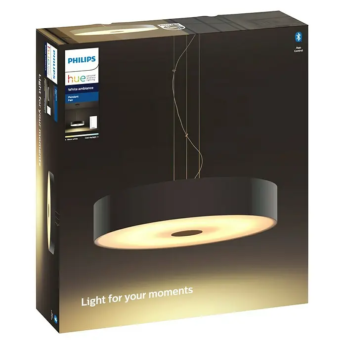 Philips Hue LED-Pendelleuchte Fair - 25 W, Ø x H: 44,4 x 150 cm - Vorderansicht