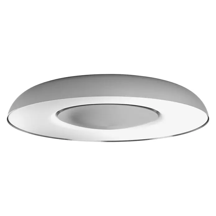 Philips Hue LED-Deckenleuchte rund - 27 W, Ø x H: 391 mm x 7,1 cm, Aluminium, Warmweiß - Vorderansicht