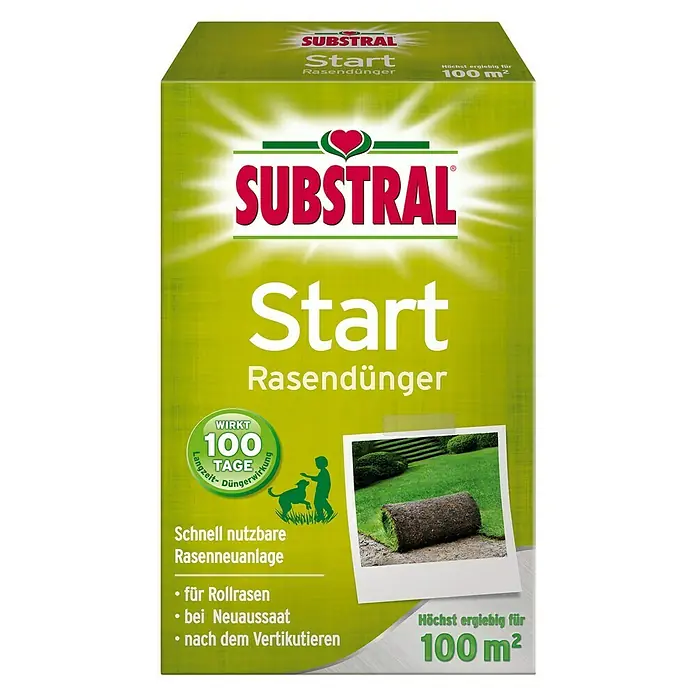 Substral Gnojilo za trato [SI] Start - 2 kg, Vsebina zadostuje za približno: 100 m² - Pogled od spredaj