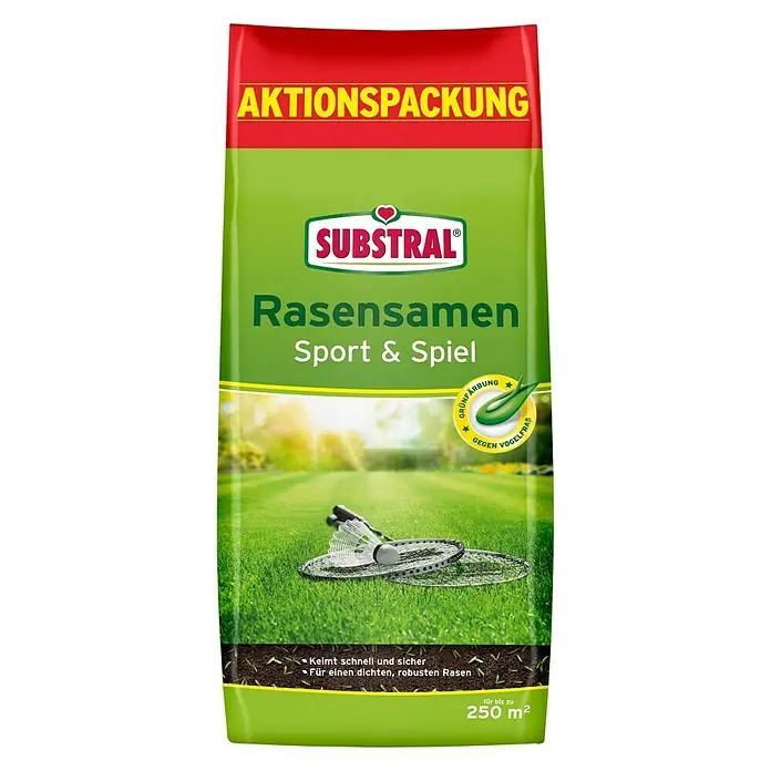Substral Sjeme za travu za igrališta i sportske travnjake - 5 kg, 250 m² - Pogled sprijeda