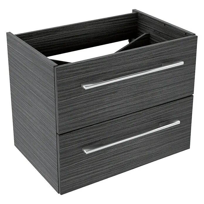 Camargue Stella Waschtischunterschrank - 59,2 x 40,8 x 49 cm, 2 Schubkästen, Mit Beleuchtung, Darkoak