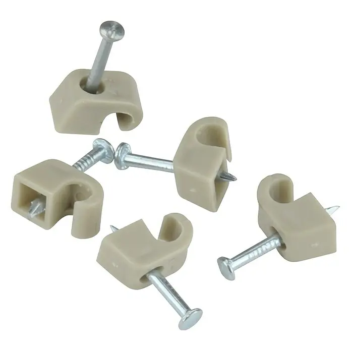 BAUHAUS Obujmica s čavlićem - 4 - 7 mm, 18 mm, 20 Kom., Sive boje - Pogled odozgo