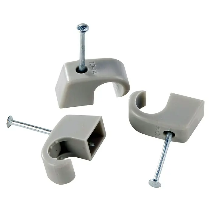 BAUHAUS Obujmica s čavlićem - 10 - 14 mm, 30 mm, 150 Kom., Sive boje - Pogled odozgo