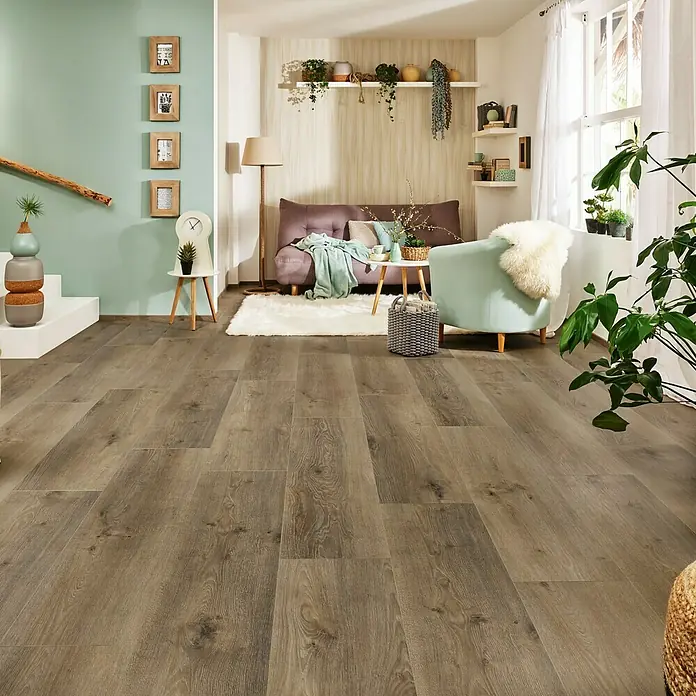 LOGOCLIC Vinto Laminat - 1.285 x 327 x 8 mm, Rustikalni pod - Živopisni prikaz
